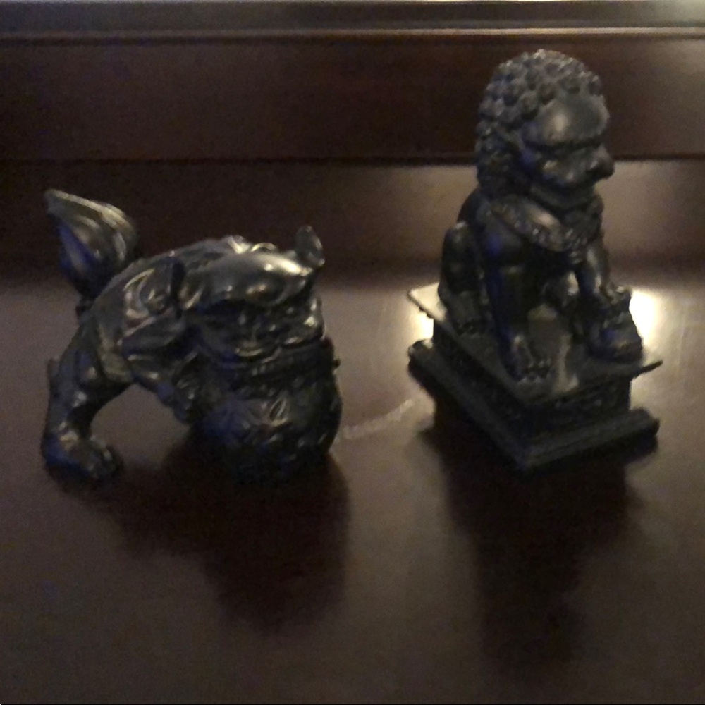 Chinese-inspired figurines, set of two.